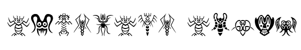 Abstract Alien Symbols fuente