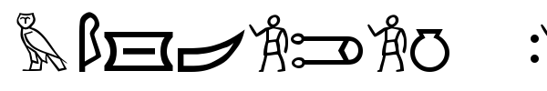 Meroitic Hieroglyphics font preview