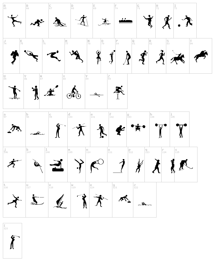 Sportive font map