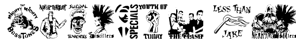 Stencil Punks Band Logos fuente
