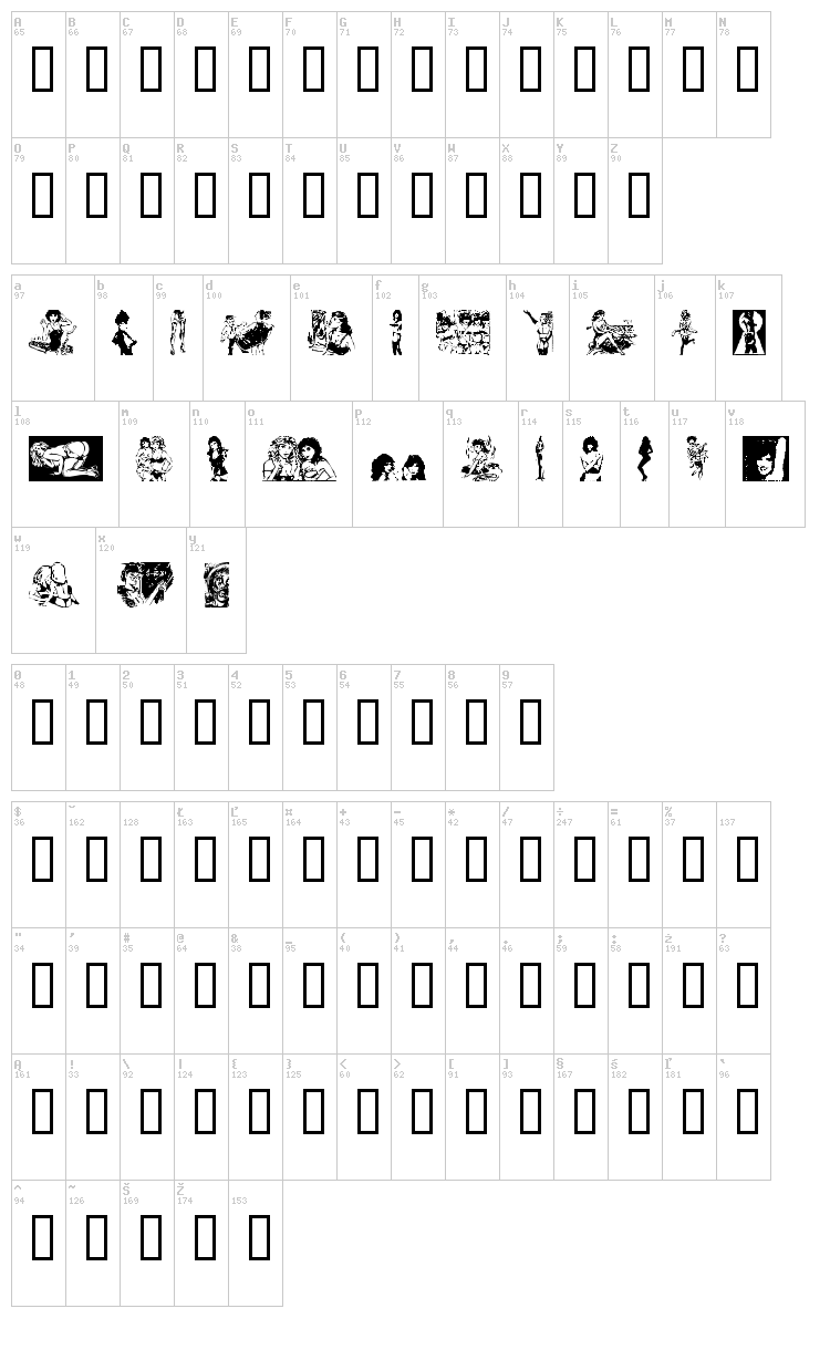 Porn font map