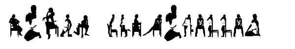 Woman Silhouettes font preview