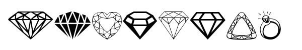 Diamonds font preview