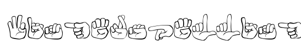 Fingerspelling font preview