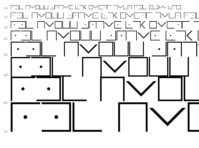 Illuminati Masonic Cipher font waterfall