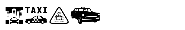 Taxi font preview