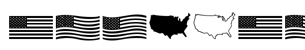 US Flag font preview