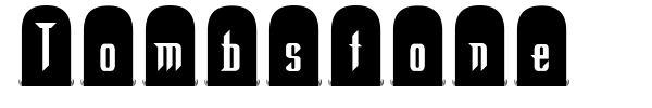 Tombstone font preview