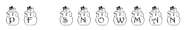 PF Snowman font preview