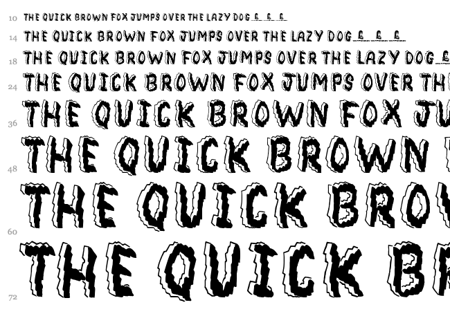 Bedrock font waterfall