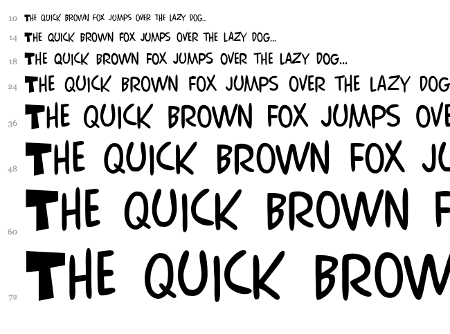 ComicsCarToon font waterfall