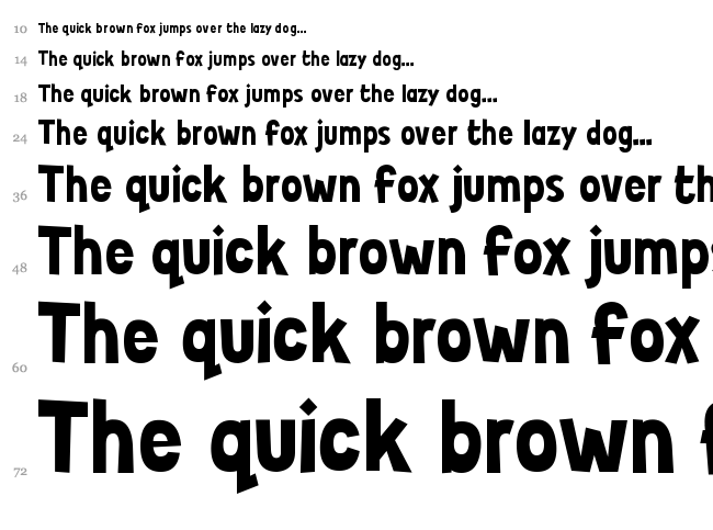 Japers font waterfall