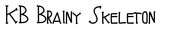 KB Brainy Skeleton font preview