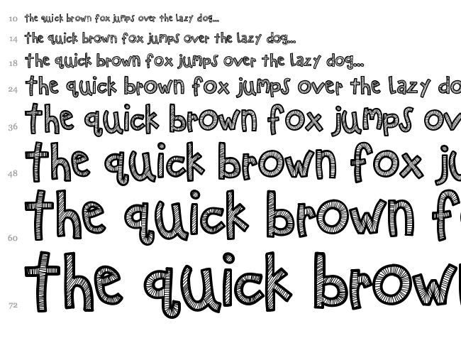 KB Zipa Dee Doo Dah font waterfall