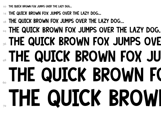 Lazy Sunday font waterfall