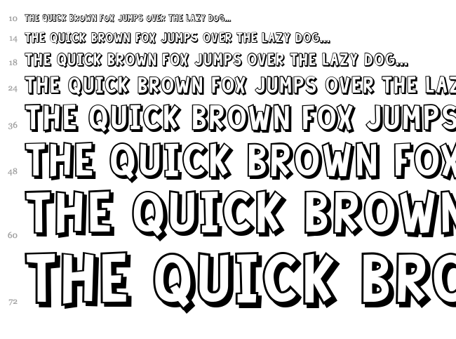 Lazy Sunday font waterfall