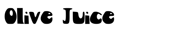 Olive Juice font preview
