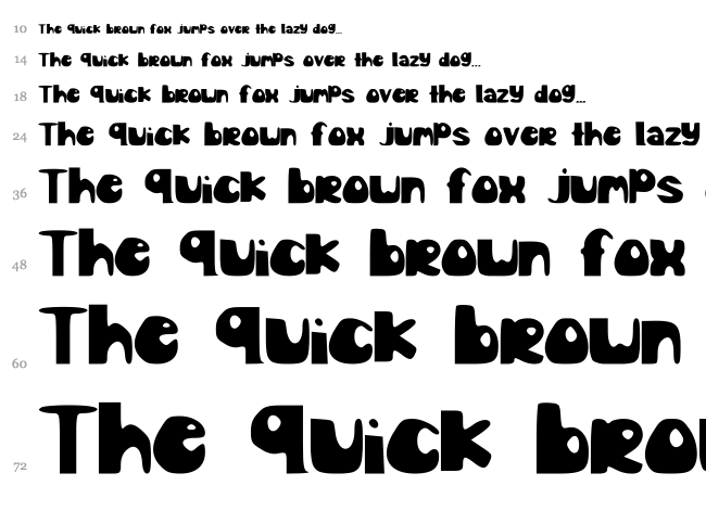 Olive Juice font waterfall