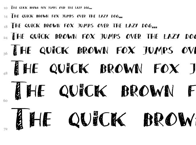 zai Seagull Felt-tip Pen font waterfall