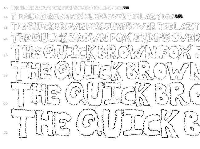 ZapDeal font waterfall