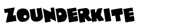 Zounderkite font preview