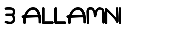 3 Allamni font preview