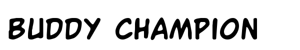 Buddy Champion font preview