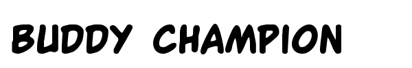 Buddy Champion font preview