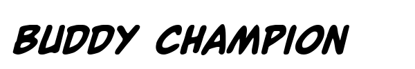 Buddy Champion font preview