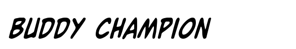 Buddy Champion font preview