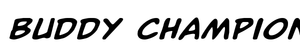 Buddy Champion font preview