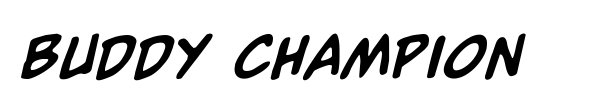 Buddy Champion font preview