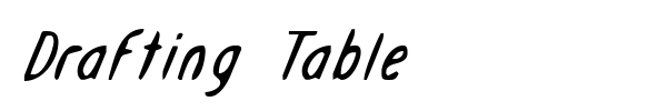 Drafting Table font preview