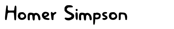 Homer Simpson font preview