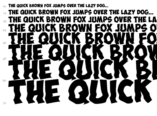 Obelix Pro Cry font waterfall