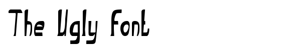 The Ugly font fuente