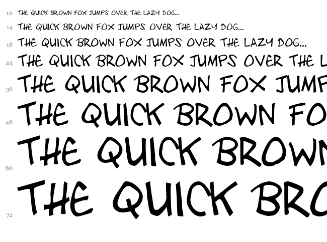 Zebtoonz font waterfall