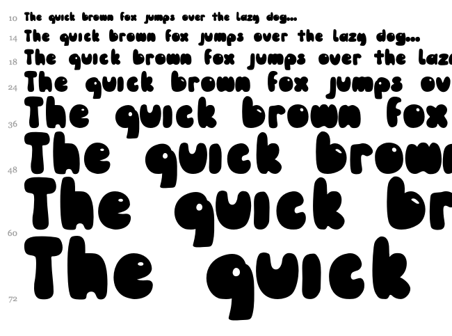 Pooh font waterfall