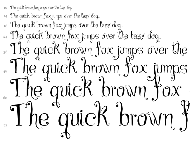 Czech Tales font waterfall