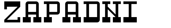 Zapadni font preview