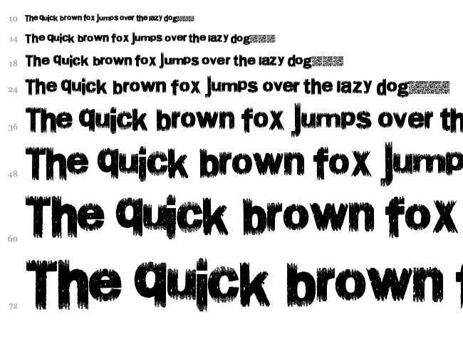 Chronic Deal font waterfall