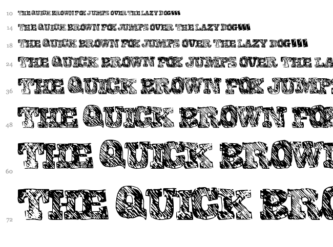College Scribble font waterfall