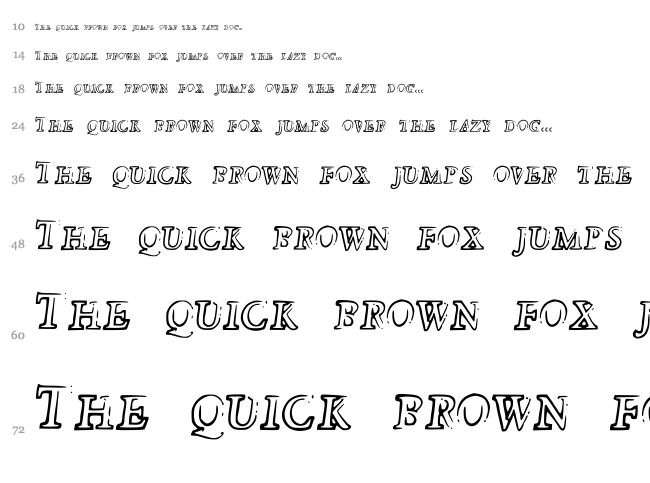 Died font waterfall