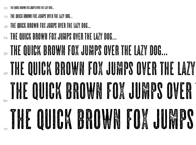 Huntress font waterfall