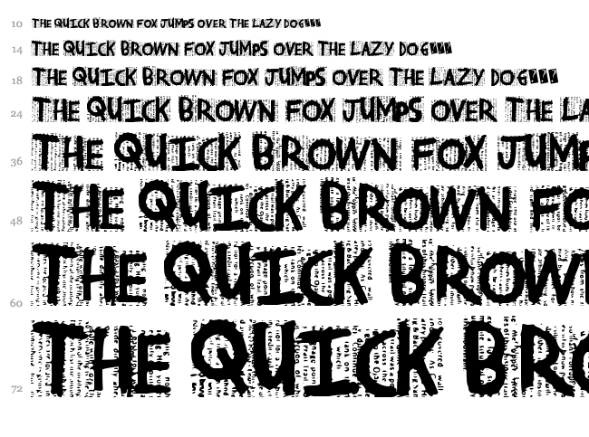 Post News font waterfall