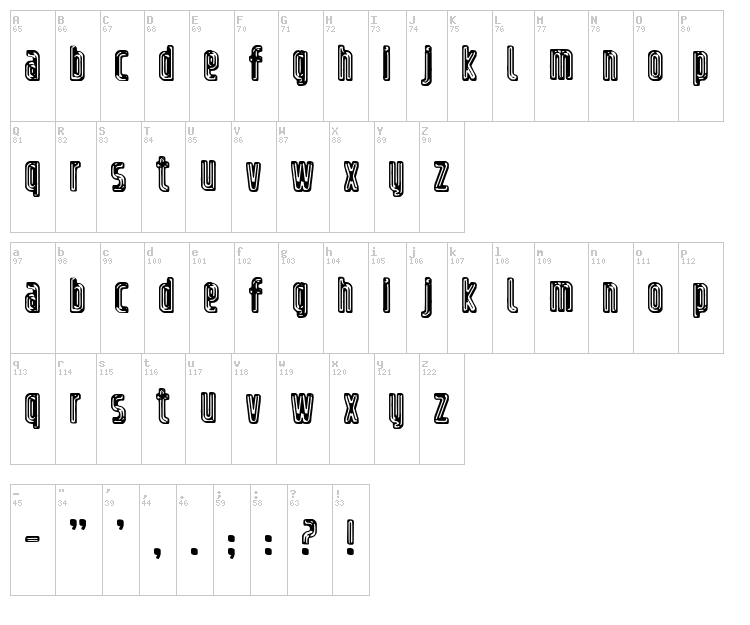Refrigerator font map
