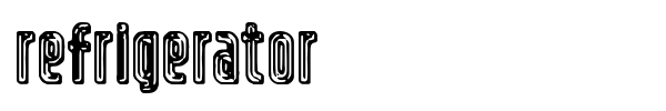Refrigerator font preview