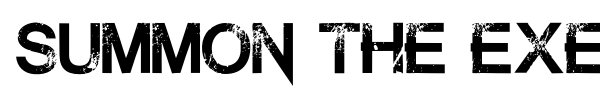 Summon the Executioner font preview