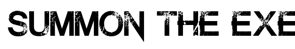 Summon the Executioner font preview