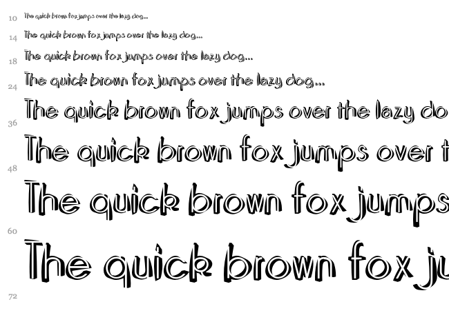 Domino font waterfall